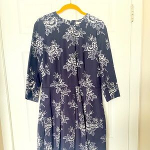 GAP floral, short 3/4 length sleeve dress